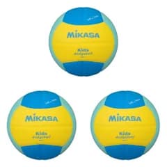 新品 ミカサ(MIKASA) スマイル ドッジボール 1号 (幼児~小学生向け) 150ｇ 黄/青/緑 SD10-YLG 推奨内圧0.10~0.15(kgf/?) (× 3)