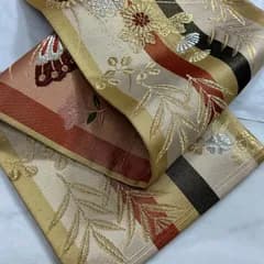 kimono+one◆kimonoarisa◆未使用同然◆最高級西陣織唐織◆正絹◆リバーシブル◆長尺◆440.5cm◆半幅帯半巾帯小袋帯◆
