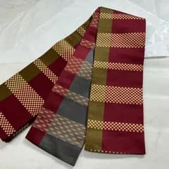kimono+one◆kimonoarisa◆美品◆お洒落な半幅帯◆リバーシブル◆長尺◆423cm半幅帯半巾帯小袋帯◆