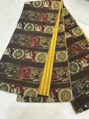 kimono+one◆kimonoarisa◆未使用同然◆お洒落な西陣織半幅帯◆正絹◆リバーシブル◆357cm半幅帯半巾帯小袋帯◆