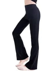 レギンス 普段着 フレキシブル フレアダンスパンツ ダンス バレエパンツ ブラック ジュニア キッズ 身長95-160cm Daydance