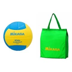 新着商品 ミカサ(MIKASA) スマイルドッジボール 2号 160ｇ 黄/青 SD20-YBL 推奨内圧0.10~0.15(kgf/?)+ レジャーバッグ・エコバッグ ラメ入り (全9色展開)ライトグリーン BA22-LG セット