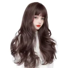 フルウィッグ ヘアアレンジ おしゃれウィッグ ナチュラルヘアウィッグ コスプレ かつら さらさらヘアで自然な輝き OSHAMY カールロング ウィッグ ダークブラウン
