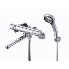 SANEI(サンエイ) サーモシャワー混合栓 ウルトラファインバブルシャワー付き 手元ストップ メッキ 50%節水 日本製 一般地用 SK18CT6