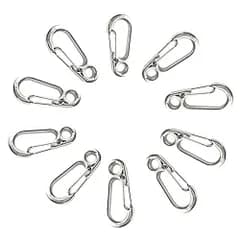 【特価商品】10個セット ミニカラビナ スナップフック キーホルダー 小型 小物 鍵 カラビナ つける先 キャンプ TEMLUM ハイキング用