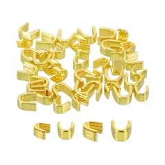 新品 uxcell ファスナー 金具 上止めパーツ 40個入 #3#5対応 バッグ ジャケットコート用 ビスロン用 金色トーン