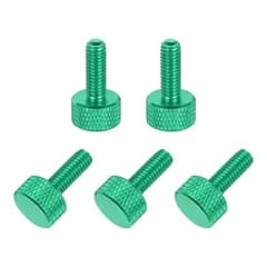 新品 uxcell M6x16mm つまみネジ 5個セット 手締めねじ アルミ合金製 ローレットツマミ 工具不要 手で回す 照明器具・家具組み立て・DIY用 アーミー緑