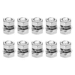 新品 uxcell 六角ボルト M6 x 10mm 304ステンレス鋼 ボルト ナット ワッシャー セット 六角ネジ セット 全ねじ 10セット