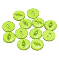 新品 uxcell ボタン 二つ穴 12個 直径18mm 樹脂製 円形 手芸装飾 DIY 工芸品 裁縫 スーツ コート ジャケット 服 修理 手作り ハンドメイド 交換用 緑