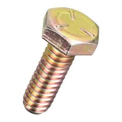 新品 Kozelo 100個 六角ヘッドボルト - [1/4-20x3/4] 炭素鋼グレード5 完全ねじ込み六角タップヘッドボルト 右巻き外六角ドライブ イエロー