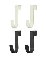 【新着商品】ドアフック S字フック ゴミ袋ハンガー 引っ掛けフック フック ドアハンガーフック 取付け簡単 4個セット harukita ブラック ホワイト