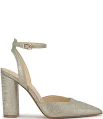 ジェシカシンプソン レディース シューズ ヒール トール アンクル Jessica Simpsonazela Wavy Metallic Ankle Strapumps Light Gold ゴールド