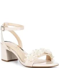 アレックスマリー レディース シューズ ヒール フラワー柄 サンダル フラワー Alex Marie Dallas Patent Floral Ornament Block Heel Dressandals Powder Pink ピンク