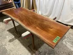 ブラックウォールナット9646　一枚板無垢 乾燥材　2020ｘ790-700-600ｘ55mm カウンター　ローテーブル　センターテーブル　テーブル