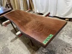 ブラックウォールナット9648　一枚板無垢 乾燥材　2160ｘ680-690-670ｘ55mm カウンター　ローテーブル　センターテーブル　テーブル