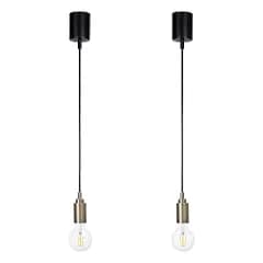 ペンダントライト ペンダント ソケット ライト 吊り下げ 照明器具 北欧 おしゃれ アンティーク E26 LED エジソン 電球 適合 引っ掛けシーリング ダクトレール 照明（引掛シーリングタイプ ２個） 国内発送