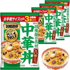 DONBURI亭 中華丼 3食パック×4個 江崎グリコ 常温保存/非常食/備蓄/ローリングストック/どんぶりのもと/レトルト