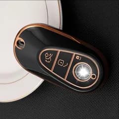 ベンツ Benz キーケース TPUキーカバー 黒金 新型C/E/S
