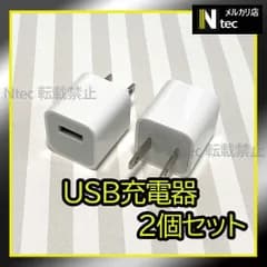 2個 iPhone USB充電器 ACアダプター 純正品同等 新品 USBコンセント ライトニングケーブルの接続に [GN]