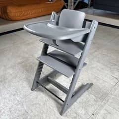 STOKKE ストッケ トリップトラップ Tripp Trapp シリアル7～ ベビーセット付 ハイチェア グレー