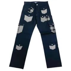 未使用品 黒 32 JUVENILE DELINQUENT JAPONAIS BLUE ジュベナイルデリンクエント ダック パンツ 切り替え