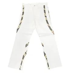 未使用品 白 34 JUVENILE DELINQUENT ジュベナイルデリンクエント カラーデニム ジーンズ 和柄