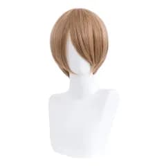 ショート ショート コスプレ 24種類 カラーセレクト ロリータウイッグ オリジナルセット 前髪斜め ボブ (ライトブラウン) フルウィッグ さらさら