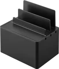 大人気　充電 tower 収納ケース タワー ケーブルボックス 約W20×D15×H20cm ブラック 一括収納 充電ステーション 2195 山崎実業(Yamazaki)