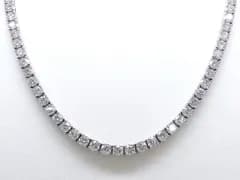 3F かなり美品 AVALANCHE アヴァランチ アバランチ ■ モアサナイト シルバー テニスネックレス 幅4mm 45cm HNL-D001-4MM-MSN□ 8E エ1000