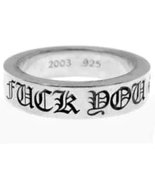 クロムハーツ CHROME HEARTS 【 6mm SPACER FUCK YOU 】 6mm スペーサー ファックユー シルバー リング　50800