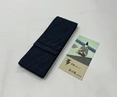 男物角帯/米沢織/未使用品/紺/11522