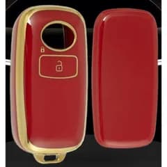 トヨタ ダイハツ スマートキーケース キーカバー ライズ ロッキー タント タフト ルーミー 赤金