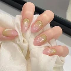 新品 BHIDENAW ネイルチップ ショート 24枚入 人気 和風 かわいい シンプル おしゃれ 成人式 結婚式 パーティー 日常生活に使用できます 花嫁ネイル 光沢 つけ爪 両面テープ ウッドスティック (シンプル -34 M)