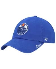 【送料無料】 47ブランド レディース 帽子 アクセサリー Womens Royal Edmonton Oilers Miata Clean Up Adjustable Hat Royal