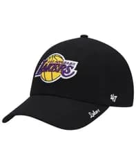 【送料無料】 47ブランド レディース 帽子 アクセサリー Womens Black Los Angeles Lakers Miata Clean Up Logo Adjustable Hat Black