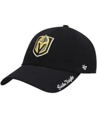 【送料無料】 47ブランド レディース 帽子 アクセサリー Womens Black Vegas Golden Knights Team Miata Clean Up Adjustable Hat Black