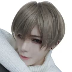 通気 変装 自然 カリスマ【スタイリストプロ推薦】 フリーサイズ 男装 ショート ネット付 かつら ARZER 耐熱 メンズ ウィッグ (グレー) プレミアム
