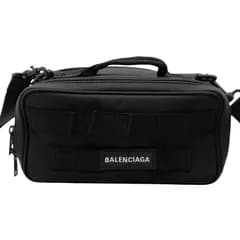 使用わずか　BALENCIAGA　バレンシアガ　アーミー　カメラバッグ　スモール　2way　ショルダーバッグ　ハンドバッグ　644039　ナイロン　ブラック　スクエア　エクスプローラー　Army　Explorer　クロスボディ　斜め掛け　ブランド　5236
