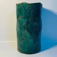 傘立て 緑幾学 花器 花瓶 華道 花道 お花 生け花 花立 花入 水器 壺 鉢 甕 いけばな 池坊 小原流 草月流 古流 自由花 変形花器 送料込み フォロー割 クーポンご利用可能 お値引き交渉可能 一点限り