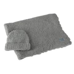 カシウエア/kashwere Center Stripe Cap and Blanket Set センターストライプ ベビーブランケット＆キャップセット (Stone)pms 5abb37f5