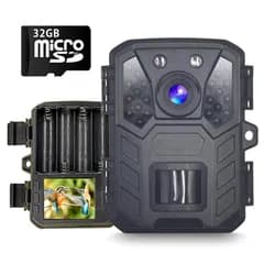 SecuSTATION トレイルカメラ 防犯カメラ 屋外 小型 ソーラー対応 害獣対策 熊対策 1080p対応 赤外線 夜間暗視 人感センサー 電池式 マイク内蔵 microSDカード 32GB付属 防犯設備士推薦 どこでもCAMミニ SC- 62b2675c