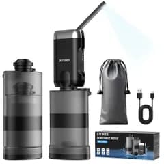 携帯ウォシュレット おしり洗浄器 電動 260ml/380ml 2容量セット USB-C充電 軽量 2段階水圧調整 180°角度調整 ワンタッチ簡単操作 1100mAh大容量バッテリー LED残量表示 IPX6防水 家庭用・アウトドア・海外旅 235285d5