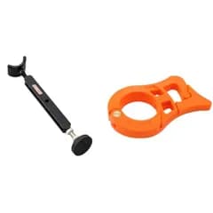 バイク用 メンテナンススタンド リア用 レブル250/500/1100対応 有効長260-370mm イージーリフトアップスタンド ラウンドタイプ 32722 &フロントブレーキバイスロック(オレンジ)送料無料