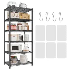 特価 棚 メタルラック 布団収納ラック シェルフ スチール棚 6段スチールラック 耐荷重300kg 収納ラック | 幅60×奥行45×高さ183cm (60×45×183cm)