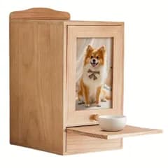 ペットメモリアルアーチャー写真付き keepsake box 小型ミニ骨壺引き出しオーガナイザー 組 追悼棚 天然木調仕上げ 犬 猫 ウサギ用 耐久性 防災グッズ