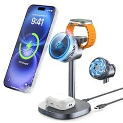 RORRY ワイヤレス充電器 3in1 MagSafe充電器 Qi2認証 冷却ファン付き【スマホ熱対策・15W急速・静音設計】3台同時に充電 アップルウォッチ充電器 TEC半導体スマホクーラー 充電ステーション 過熱防止 magsafe対応 マグセーフ充電ts