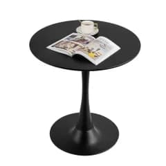 ★新品★VECELO 丸テーブル ダイニングテーブル 直径60×高さ73cm カフェテーブル 食卓 円形 組み立て簡単 ブラック 0caa2c13