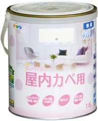 ★新品★アサヒペン NEW水性インテリアカラー屋内カベ用 1.6L 白 塗料 ペンキ 室内 壁用 ツヤ消し 1回塗り 無臭 防カビ 低VOC シックハウス対策品 日本製 75797aae