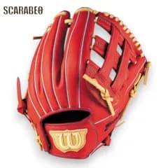 Wilson ウイルソン ソフトボール グラブ Bear DUAL L レッド デュアル 小指2本入れ対応 親指パッド グローブ ソフトボール用 即使用可能 初心者向け wbw104515