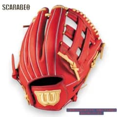 Wilson ウイルソン ソフトボール用 グラブ Bear DUAL L レッド デュアル 小指2本入れ対応 親指パッド 即使用可能 初心者 中級者 グローブ wbw104516